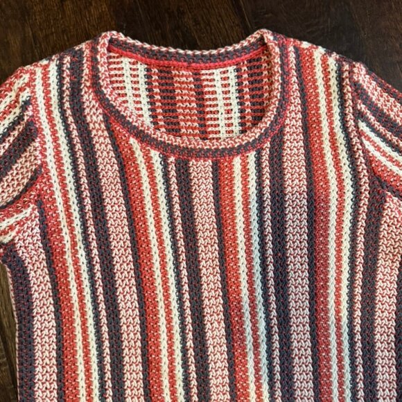 Soft Surroundings Montego Bay Striped Chunky Knit Sweater M Medium - Picture 4 of 7